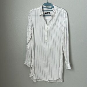 Striped long shirt dress